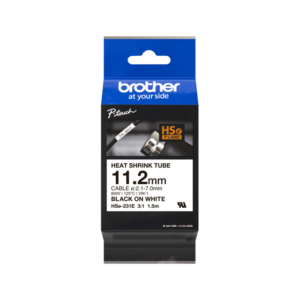 Brother HSE231E Heat Shrink TPE Tape 11.2mm Black on White