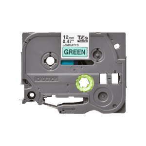 Brother TZe-731 12mm Black on Green Laminated Tape