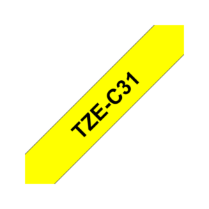 Brother TZe-C31 12mm Black on Fluo Yellow Tape