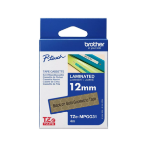 Brother TZe-MPG Gold Geometric Pattern Tape 12mm