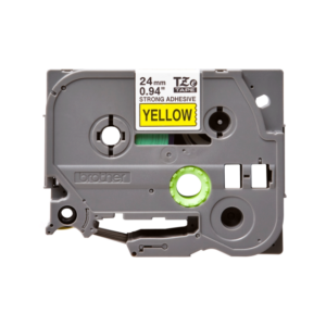 Brother TZe-S651 24mm Black on Yellow Strong Adhesive