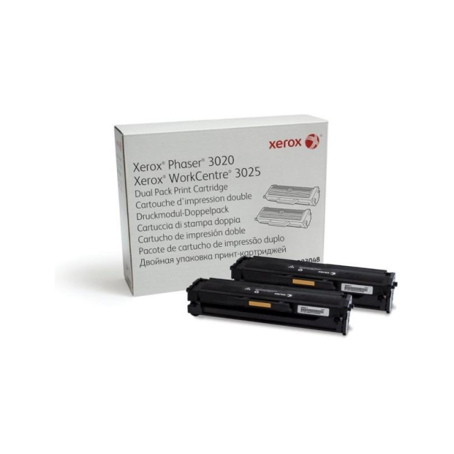Xerox 106R03048 Phaser 3020 / WorkCentre 3025 Cartuș Toner Negru (Pachet Dublu)